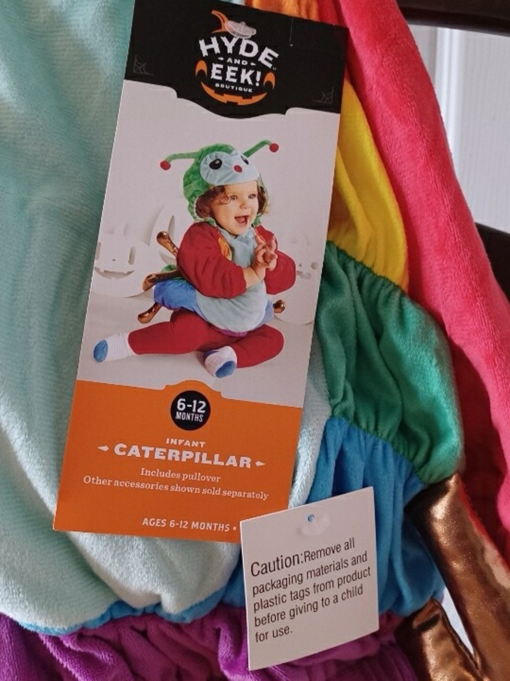 Hyde and Eek 6-12 month infant caterpillar Halloween costume